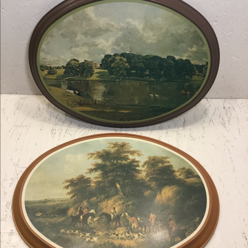 2 Vintage 1974 The Ohio Art Company Metal Wall Art